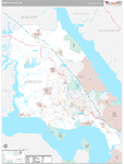 James City Wall Map Premium Style